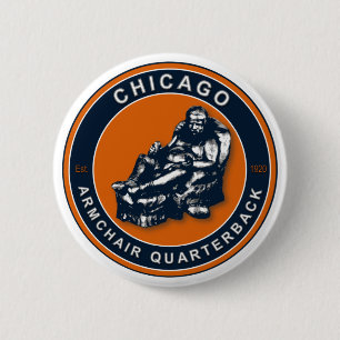 The Armchair Quarterback - Chicago Football Fans 6 Cm Round Badge