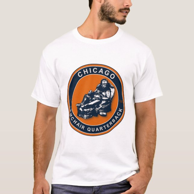 The Armchair Quarterback - Chicago Football Fans T-Shirt (Front)