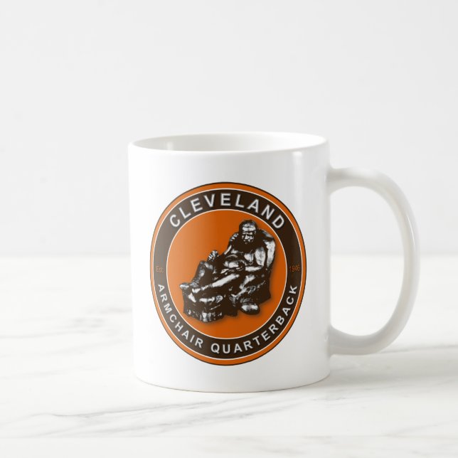The Armchair Quarterback - Cleveland Football Fans Coffee Mug (Right)