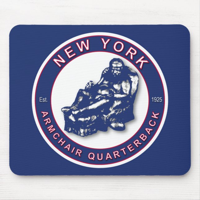 The Armchair Quarterback ~ New York Football Mouse Mat (Front)