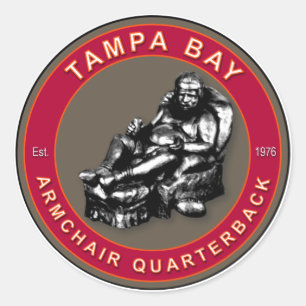 The Armchair Quarterback - Tampa Bay Football Classic Round Sticker
