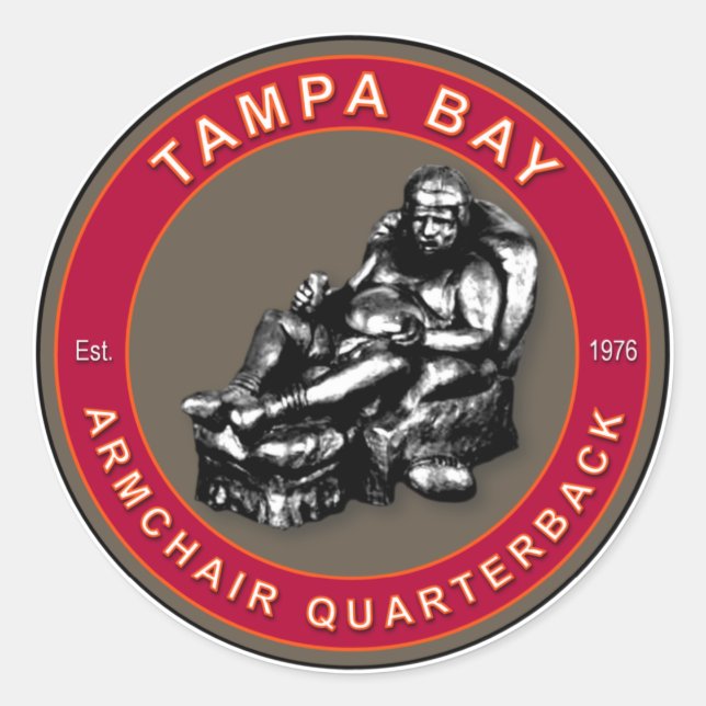 The Armchair Quarterback - Tampa Bay Football Classic Round Sticker (Front)