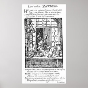 The Armor Maker, engraved by Hartman Schopper Poster