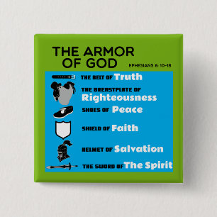 The Armour of God 15 Cm Square Badge