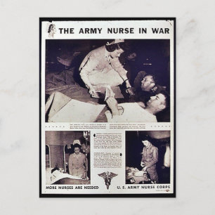 The Army Nurse In War Postcard
