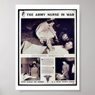 The Army Nurse In War Poster