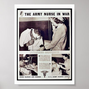 The Army Nurse In War Poster