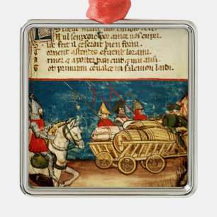 The Army of Charlemagne and the Transportation Metal Tree Decoration
