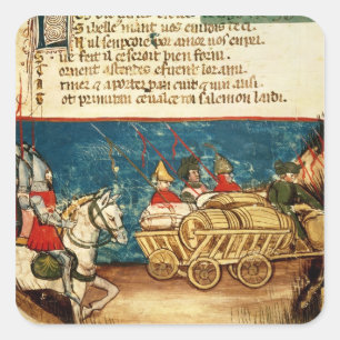 The Army of Charlemagne and the Transportation Square Sticker