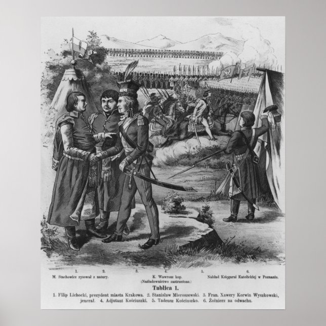 The army of Tadeusz Kosciuszko, 1794 Poster (Front)