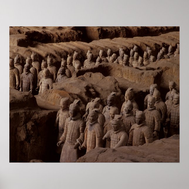 The Army of terra cotta warriors at Emperor Qin Poster (Front)