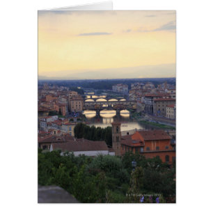 The Arno River and Ponte Vecchio in Florence,