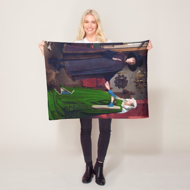 The Arnolfini Portrait, Jan van Eyck Fleece Blanket (In Situ)