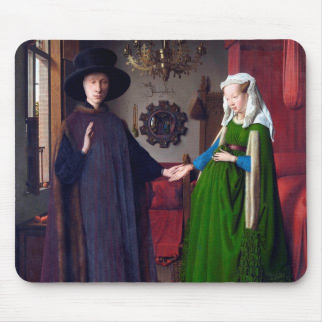 The Arnolfini Portrait, Jan van Eyck Mouse Mat (Front)