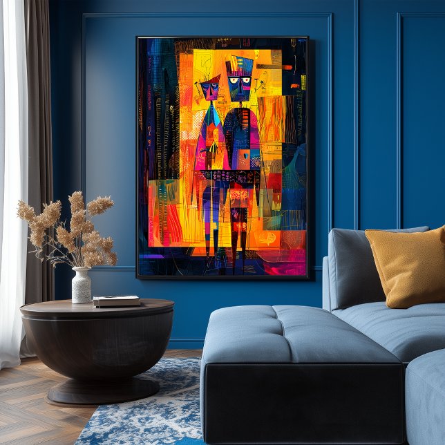 The Arnolfini Portrait reinterpreted in Abstract Poster (Creator Uploaded)