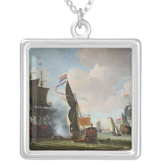 The Arrival Michiel Adriaanszoon Ruyter Silver Plated Necklace (Front)
