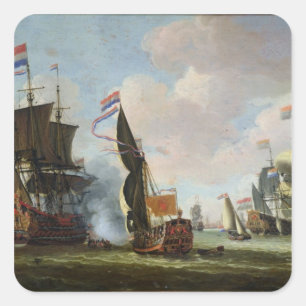 The Arrival Michiel Adriaanszoon Ruyter Square Sticker