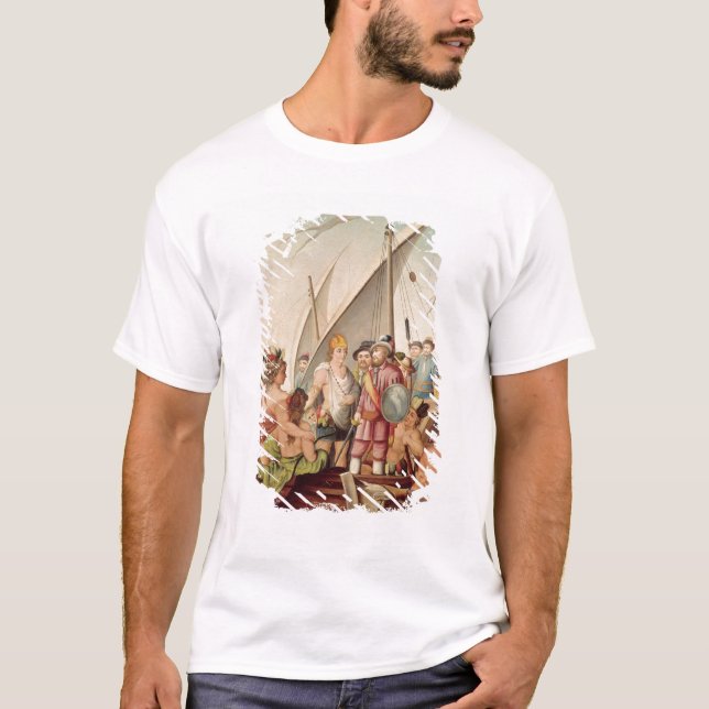 The Arrival of Hernando Cortes  in Mexico T-Shirt (Front)