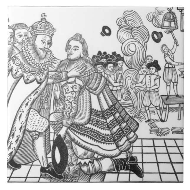 The Arrival of His Majesty Charles (1600-49) Princ Tile (Front)