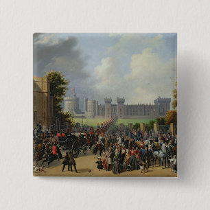 The Arrival of Louis-Philippe at Windsor 15 Cm Square Badge