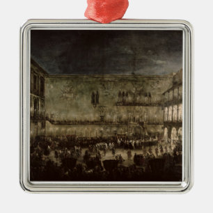 The Arrival of Princess Amelia of Saxony, in a Car Metal Tree Decoration