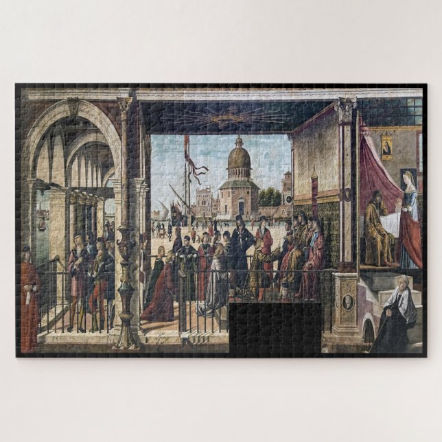 The arrival of the Ambassadors: Renaissance Jigsaw Puzzle (Horizontal)