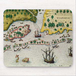 The Arrival of the English in Virginia Mouse Mat