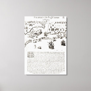 The Arrival of the Englishmen in Virginia Canvas Print
