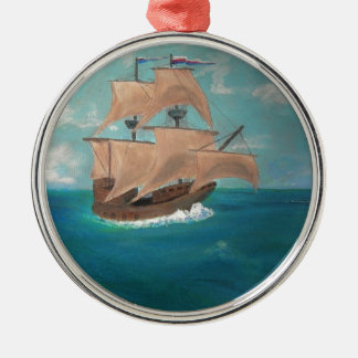 The Arrival of the Mayflower Metal Tree Decoration