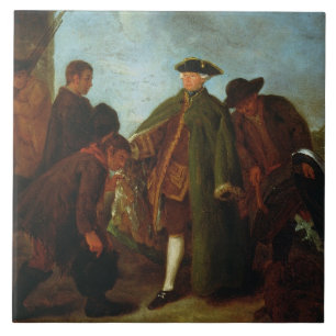 The Arrival of the Nobleman (oil on canvas) Tile