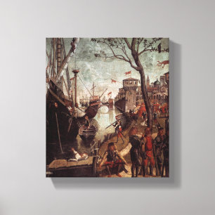 The Arrival of the Pilgrims in Cologne Canvas Print
