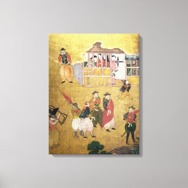 The Arrival of the Portuguese in Japan Canvas Print (Front)
