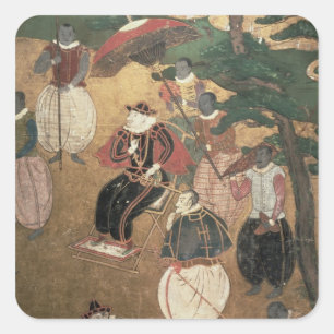 The Arrival of the Portuguese in Japan Square Sticker