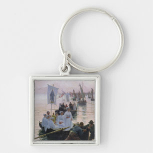 The Arrival of the Procession of St. Anne Key Ring