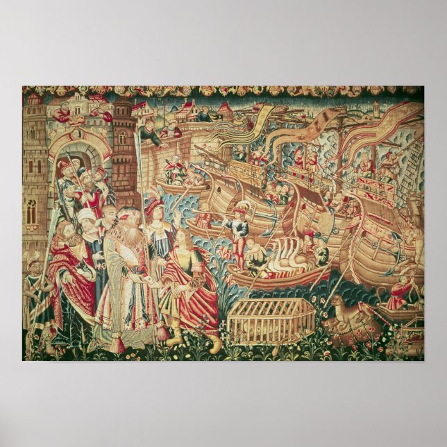 The Arrival of Vasco da Gama  in Calcutta Poster (Front)