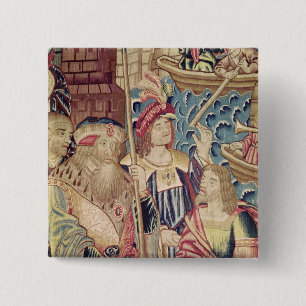 The Arrival of Vasco da Gama in Calicut 15 Cm Square Badge