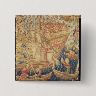 The Arrival of Vasco de Gama  in Calicut 15 Cm Square Badge