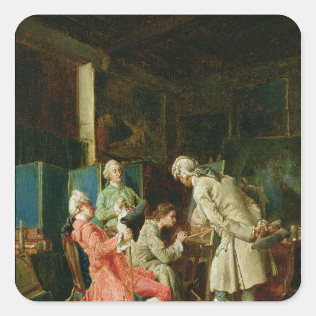 The Art Critics, 1878 Square Sticker (Front)