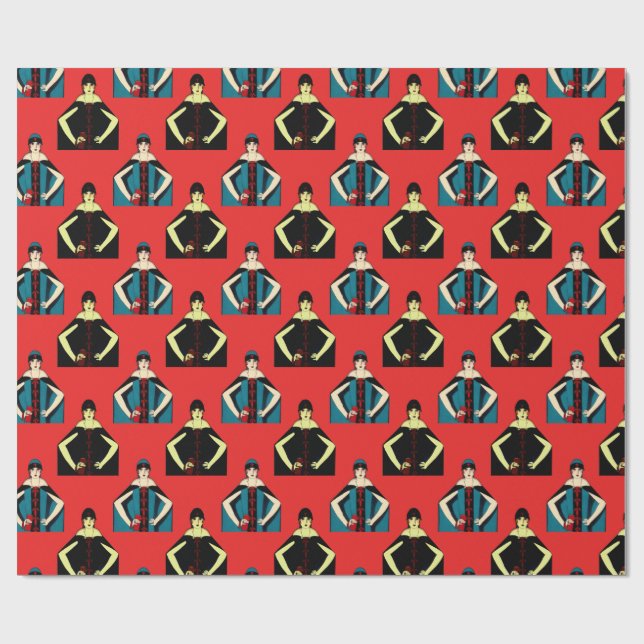The art deco feminist wrapping paper (Flat)