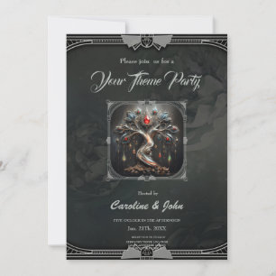 The Art Deco Tree of Life design. Invitation