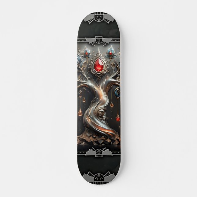  The Art Deco Tree of Life design.  Skateboard (Front)