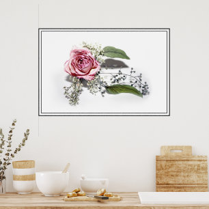 The Art of Aging Gracefully - A Pink Rose Poster