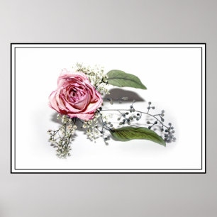 The Art of Aging Gracefully - A Pink Rose Poster