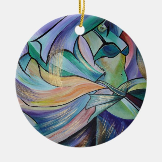 The Art of Belly Dance Ceramic Tree Decoration (Front)