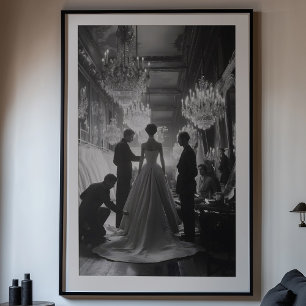 The Art of Elegance: A Classic Couture Fitting Poster