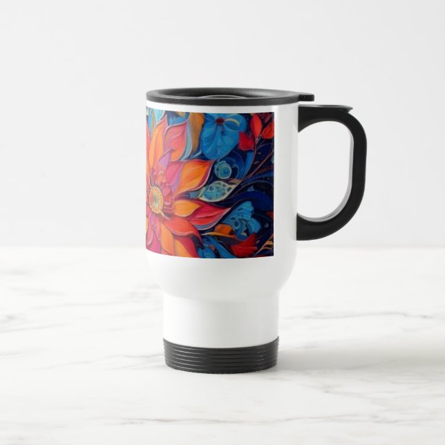 The art of Floral Travel Mug (Right)