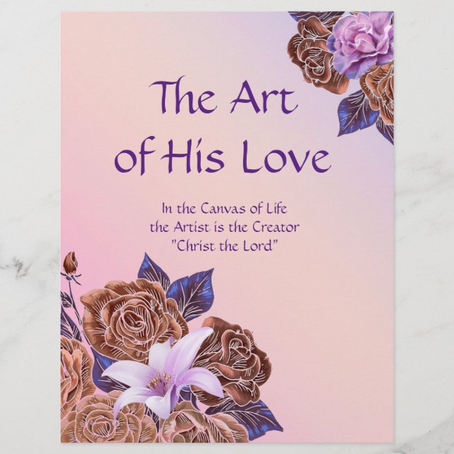 The Art of His Love  Personalised Stationary Paper (Front)