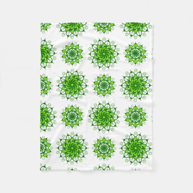 the art of mandala pattern fleece blanket (Front)