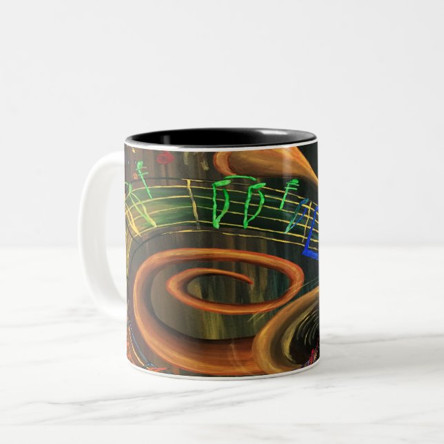 The ART of Music Two-Tone Coffee Mug (Front Left)