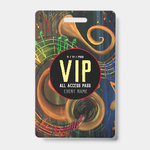 The ART of Music VIP All Access Pass ID Badge